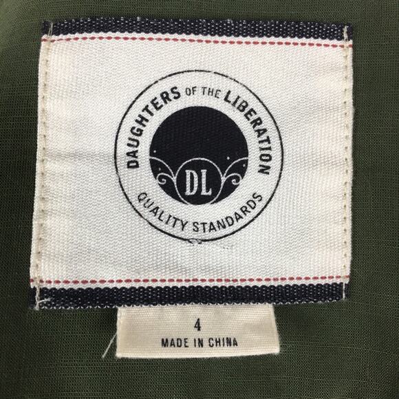 Daughters of the Liberation Olive Utility Military Jacket 4 - Picture 6 of 7